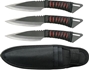 Picture of Red Ninja Throwing Knife Set