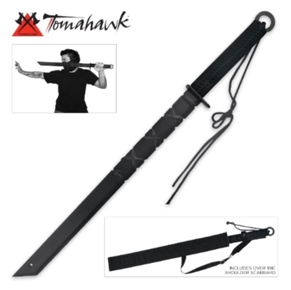 Picture of Black Full Tang Ninja Sword