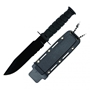 Picture of Serrated Blade Black Neck Knife With Sheath