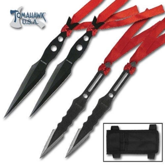 Picture of 4 Piece Samurai Ninja Throwing Knives Set