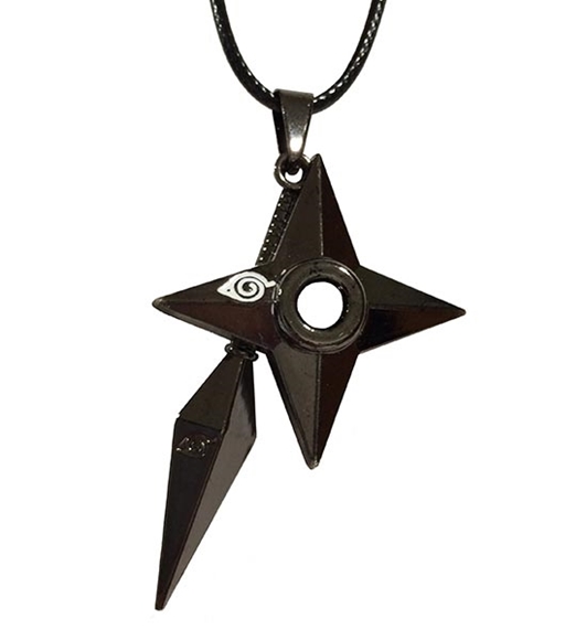 Picture of Hidden Leaf Kunai and Shuriken Necklace