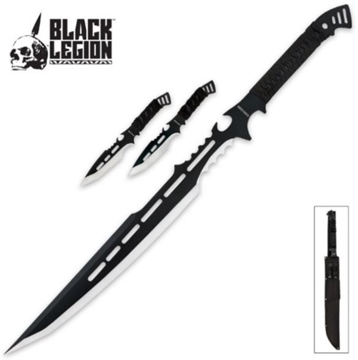 Picture of Black Legion Ninja Fantasy Sword & Throwing Knife Set