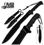 Picture of Black Legion Ninja Machete & Throwing Knife Set With Sheath