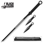 Picture of Black Legion 3-Piece Black Sword and Throwing Knife Set with Nylon Sheath