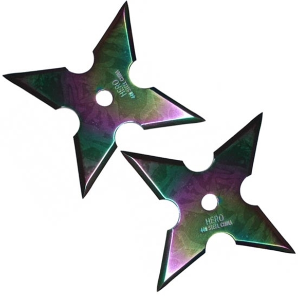 Picture of Titanium Mourning Star Ninja Throwing Shuriken Set